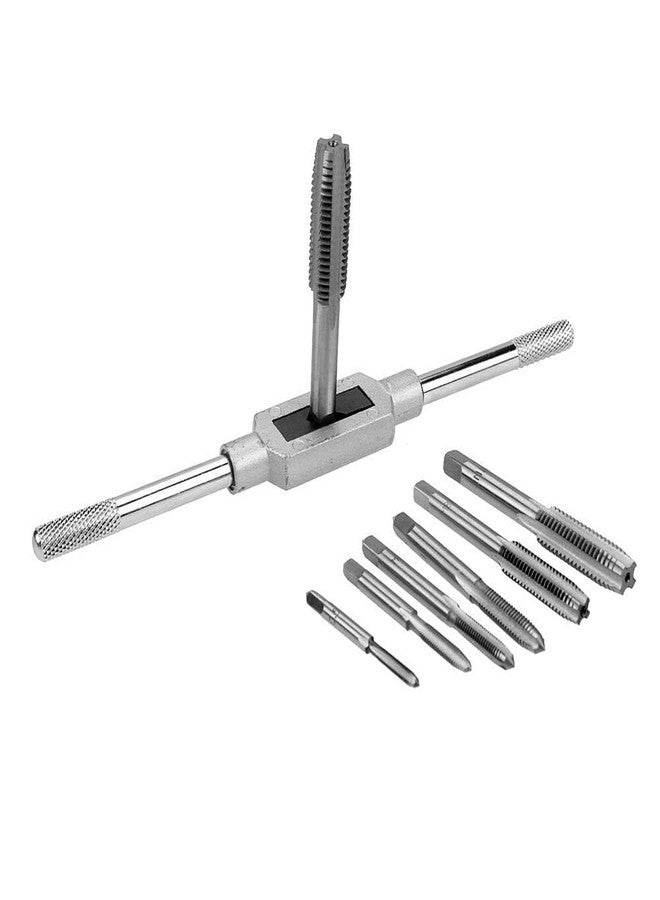 Mass Pro 8pcs Alloy Steel Hand Tools Die Set: M3-M12 Screw Taps, Tap Handle, Thread Plugs, High-speed Steel (HSS) Thread Repair Tool - Image 1